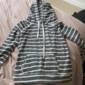 Papaya striped hoodie